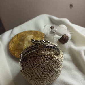 Arany Harmat � Kézzel horgolt elegáns pénztárca - táska & tok - pénztárca & más tok - aprópénztartó - Meska.hu