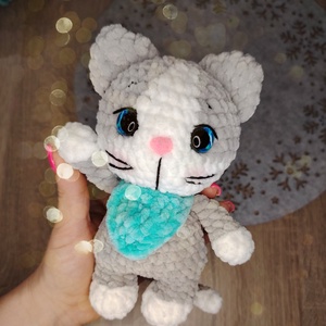 Horgolt kiscica , Játék & Sport, Plüssállat & Játékfigura, Cica, Horgolás, MESKA