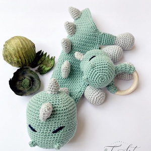 Dinó amigurumi szett - Meska.hu