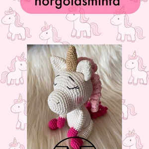 Süti az unikornis - horgolásminta  - diy (csináld magad) - szabásminta, útmutató - horgolási minta - Meska.hu