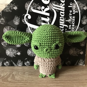 Horgolt baby yoda - játék & sport - plüssállat & játékfigura - más figura - Meska.hu
