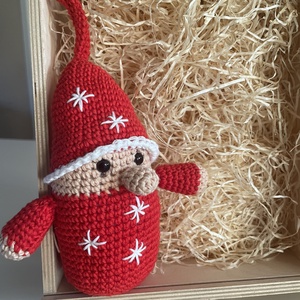 Horgolt Karácsonyi manó - karácsony - karácsonyi lakásdekoráció - karácsonyi manók, figurák - Meska.hu