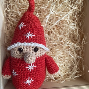 Horgolt Karácsonyi manó, Karácsony, Karácsonyi lakásdekoráció, Karácsonyi manók, figurák, Horgolás, MESKA