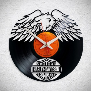Harley Davidson Sas - Bakelit falióra, Otthon & Életmód, Dekoráció, Fali és függő dekoráció, Falióra & óra, Újrahasznosított alapanyagból készült termékek, MESKA