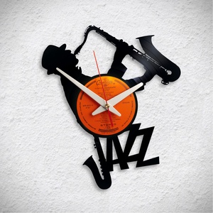 Jazz Saxofon - Bakelit falióra, Otthon & Életmód, Dekoráció, Fali és függő dekoráció, Falióra & óra, Újrahasznosított alapanyagból készült termékek, MESKA