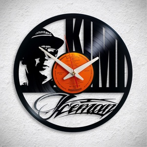 Kimi Raikkönen Iceman - a Jégembör :) - Bakelit falióra, Otthon & Életmód, Dekoráció, Fali és függő dekoráció, Falióra & óra, Újrahasznosított alapanyagból készült termékek, MESKA