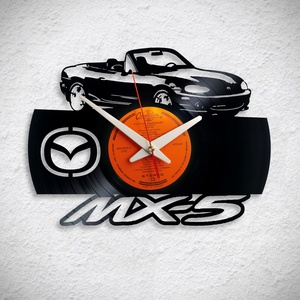 Mazda MX-5 - Bakelit falióra, Otthon & Lakás, Dekoráció, Fali és függő dekoráció, Falióra & óra, Újrahasznosított alapanyagból készült termékek, MESKA