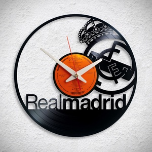 Real Madrid - Bakelit falióra, Otthon & Lakás, Dekoráció, Fali és függő dekoráció, Falióra & óra, Újrahasznosított alapanyagból készült termékek, Meska