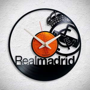 Real Madrid - Bakelit falióra, Otthon & Életmód, Dekoráció, Fali és függő dekoráció, Falióra & óra, Újrahasznosított alapanyagból készült termékek, MESKA