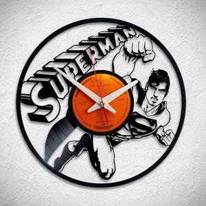 Superman - Bakelit falióra, Otthon & Életmód, Dekoráció, Fali és függő dekoráció, Falióra & óra, Újrahasznosított alapanyagból készült termékek, MESKA