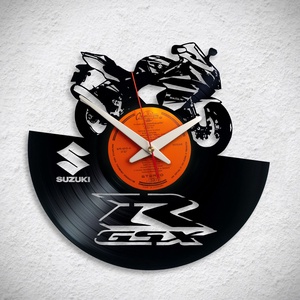 Suzuki R GSX - Bakelit falióra, Otthon & Életmód, Dekoráció, Fali és függő dekoráció, Falióra & óra, Újrahasznosított alapanyagból készült termékek, MESKA