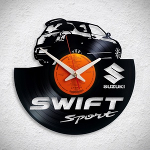 Suzuki Swift Sport No1 - Bakelit falióra, Otthon & Életmód, Dekoráció, Fali és függő dekoráció, Falióra & óra, Újrahasznosított alapanyagból készült termékek, MESKA