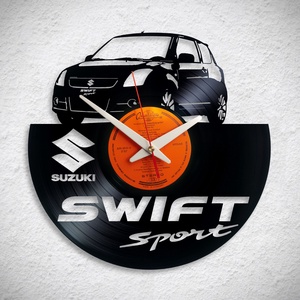 Suzuki Swift Sport No2 - Bakelit falióra, Otthon & Életmód, Dekoráció, Fali és függő dekoráció, Falióra & óra, Újrahasznosított alapanyagból készült termékek, MESKA