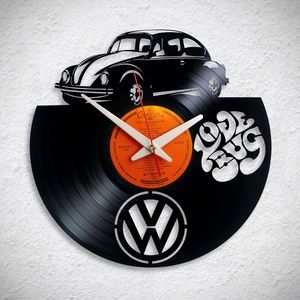 VW Bogár No2 - Bakelit falióra, Otthon & Életmód, Dekoráció, Fali és függő dekoráció, Falióra & óra, Újrahasznosított alapanyagból készült termékek, MESKA
