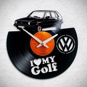 VW Golf - többféle - Bakelit falióra - otthon & lakás - dekoráció - fali és függő dekoráció - falióra & óra - Meska.hu