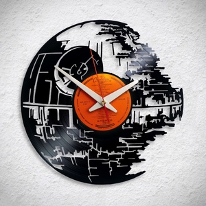 Star Wars Halálcsillag - Bakelit falióra, Otthon & Életmód, Dekoráció, Fali és függő dekoráció, Falióra & óra, Újrahasznosított alapanyagból készült termékek, MESKA