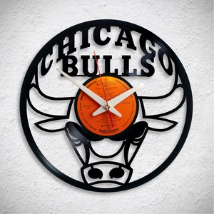 Chicago Bulls  - Bakelit falióra, Otthon & Életmód, Dekoráció, Fali és függő dekoráció, Falióra & óra, Újrahasznosított alapanyagból készült termékek, MESKA