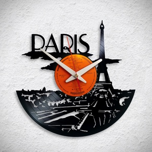 Párizs - Paris - Bakelit falióra, Otthon & Életmód, Dekoráció, Fali és függő dekoráció, Falióra & óra, Újrahasznosított alapanyagból készült termékek, MESKA