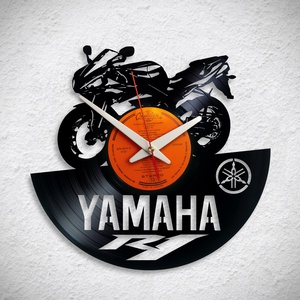 Yamaha motorok - 3 féle- Bakelit falióra, Otthon & Lakás, Dekoráció, Fali és függő dekoráció, Falióra & óra, Újrahasznosított alapanyagból készült termékek, MESKA