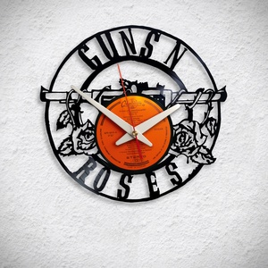 Guns N' Roses - Bakelit falióra, Otthon & Életmód, Dekoráció, Fali és függő dekoráció, Falióra & óra, Újrahasznosított alapanyagból készült termékek, MESKA