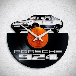 Porsche 924 - Bakelit falióra, Otthon & Lakás, Dekoráció, Fali és függő dekoráció, Falióra & óra, Újrahasznosított alapanyagból készült termékek, Meska