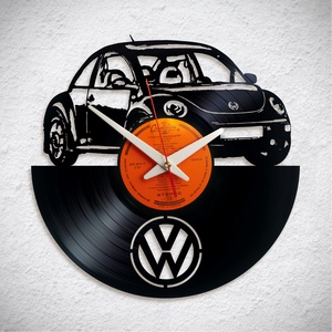 VW New Beetle - Bakelit falióra, Otthon & Életmód, Dekoráció, Fali és függő dekoráció, Falióra & óra, Újrahasznosított alapanyagból készült termékek, MESKA