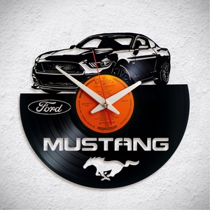 Ford Mustang 2015 - Bakelit falióra, Otthon & Lakás, Dekoráció, Fali és függő dekoráció, Falióra & óra, Újrahasznosított alapanyagból készült termékek, Meska