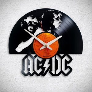 AC/DC - Bakelit falióra, Otthon & Életmód, Dekoráció, Fali és függő dekoráció, Falióra & óra, Újrahasznosított alapanyagból készült termékek, MESKA