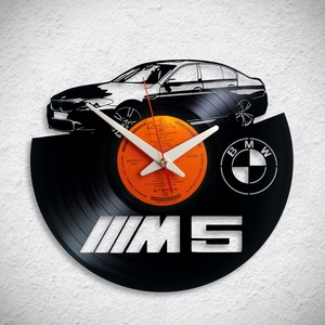 BMW M5 - Bakelit falióra, Otthon & Lakás, Dekoráció, Fali és függő dekoráció, Falióra & óra, Újrahasznosított alapanyagból készült termékek, Meska