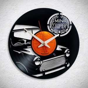 Mini Cooper - Bakelit falióra, Otthon & Életmód, Dekoráció, Fali és függő dekoráció, Falióra & óra, Újrahasznosított alapanyagból készült termékek, MESKA