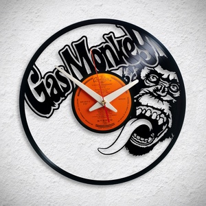 Gas Monkey - Bakelit falióra, Otthon & Életmód, Dekoráció, Fali és függő dekoráció, Falióra & óra, Újrahasznosított alapanyagból készült termékek, MESKA