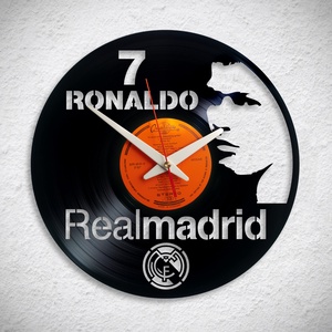 Real Madrid - Ronaldo  - Bakelit falióra, Otthon & Lakás, Dekoráció, Fali és függő dekoráció, Falióra & óra, Újrahasznosított alapanyagból készült termékek, MESKA