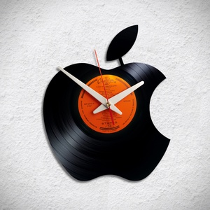 Apple logo - Bakelit falióra, Otthon & Életmód, Dekoráció, Fali és függő dekoráció, Falióra & óra, Újrahasznosított alapanyagból készült termékek, MESKA
