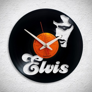 Elvis Presley No2 - Bakelit falióra, Otthon & Életmód, Dekoráció, Fali és függő dekoráció, Falióra & óra, Újrahasznosított alapanyagból készült termékek, MESKA
