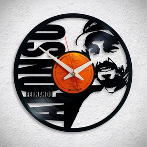 Fernando Alonso - Bakelit falióra, Otthon & Életmód, Dekoráció, Fali és függő dekoráció, Falióra & óra, Újrahasznosított alapanyagból készült termékek, MESKA