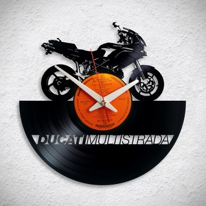 Ducati Multistrada - Bakelit falióra, Otthon & Életmód, Dekoráció, Fali és függő dekoráció, Falióra & óra, Újrahasznosított alapanyagból készült termékek, MESKA