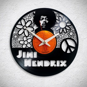 Jimmi Hendrix - Bakelit falióra, Otthon & Életmód, Dekoráció, Fali és függő dekoráció, Falióra & óra, Újrahasznosított alapanyagból készült termékek, MESKA