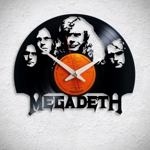 Megadeth - Bakelit falióra, Otthon & Lakás, Dekoráció, Fali és függő dekoráció, Falióra & óra, Újrahasznosított alapanyagból készült termékek, MESKA