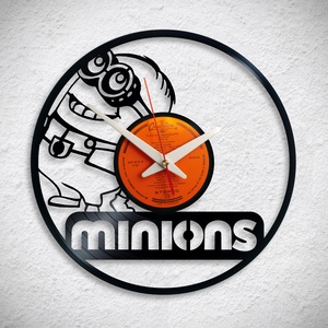 Minions - Bakelit falióra, Otthon & Lakás, Dekoráció, Fali és függő dekoráció, Falióra & óra, Újrahasznosított alapanyagból készült termékek, Meska