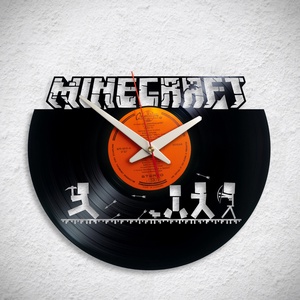 Minecraft - Bakelit falióra, Otthon & Életmód, Dekoráció, Fali és függő dekoráció, Falióra & óra, Újrahasznosított alapanyagból készült termékek, MESKA