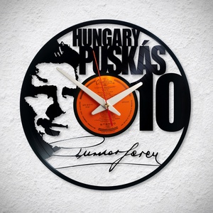 Puskás Ferenc - Bakelit falióra, Otthon & Életmód, Dekoráció, Fali és függő dekoráció, Falióra & óra, Újrahasznosított alapanyagból készült termékek, MESKA