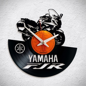 YAMAHA FJR - Bakelit falióra, Otthon & Lakás, Dekoráció, Fali és függő dekoráció, Falióra & óra, Újrahasznosított alapanyagból készült termékek, Meska