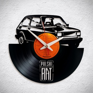 P126  Polski Fiat 126  Kispolszki - Bakelit falióra, Otthon & Életmód, Dekoráció, Fali és függő dekoráció, Falióra & óra, Újrahasznosított alapanyagból készült termékek, MESKA