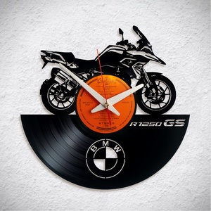 BMW R1250GS - Bakelit falióra, Otthon & Életmód, Dekoráció, Fali és függő dekoráció, Falióra & óra, Újrahasznosított alapanyagból készült termékek, MESKA