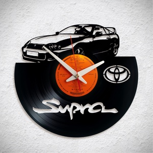 Toyota Supra MK4 - Bakelit falióra, Otthon & Lakás, Dekoráció, Fali és függő dekoráció, Falióra & óra, Újrahasznosított alapanyagból készült termékek, MESKA