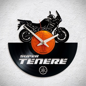 Yamaha XT 1200Z Super Tenere - Bakelit falióra, Otthon & Életmód, Dekoráció, Fali és függő dekoráció, Falióra & óra, Újrahasznosított alapanyagból készült termékek, MESKA