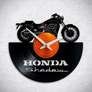 Honda Shadow - Bakelit falióra, Otthon & Lakás, Dekoráció, Fali és függő dekoráció, Falióra & óra, Újrahasznosított alapanyagból készült termékek, Meska