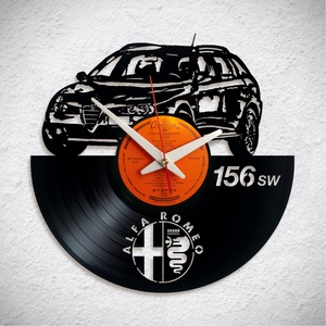 Alfa Romeo 156 SW - Bakelit falióra, Otthon & Életmód, Dekoráció, Fali és függő dekoráció, Falióra & óra, Újrahasznosított alapanyagból készült termékek, MESKA