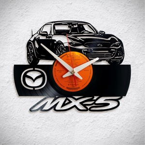 Mazda MX5 ND - Bakelit falióra, Otthon & Lakás, Dekoráció, Fali és függő dekoráció, Falióra & óra, Újrahasznosított alapanyagból készült termékek, MESKA