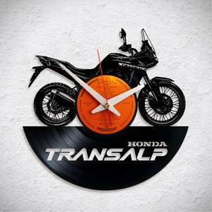 Honda Transalp  2024 - Bakelit falióra, Otthon & Életmód, Dekoráció, Fali és függő dekoráció, Falióra & óra, Újrahasznosított alapanyagból készült termékek, MESKA